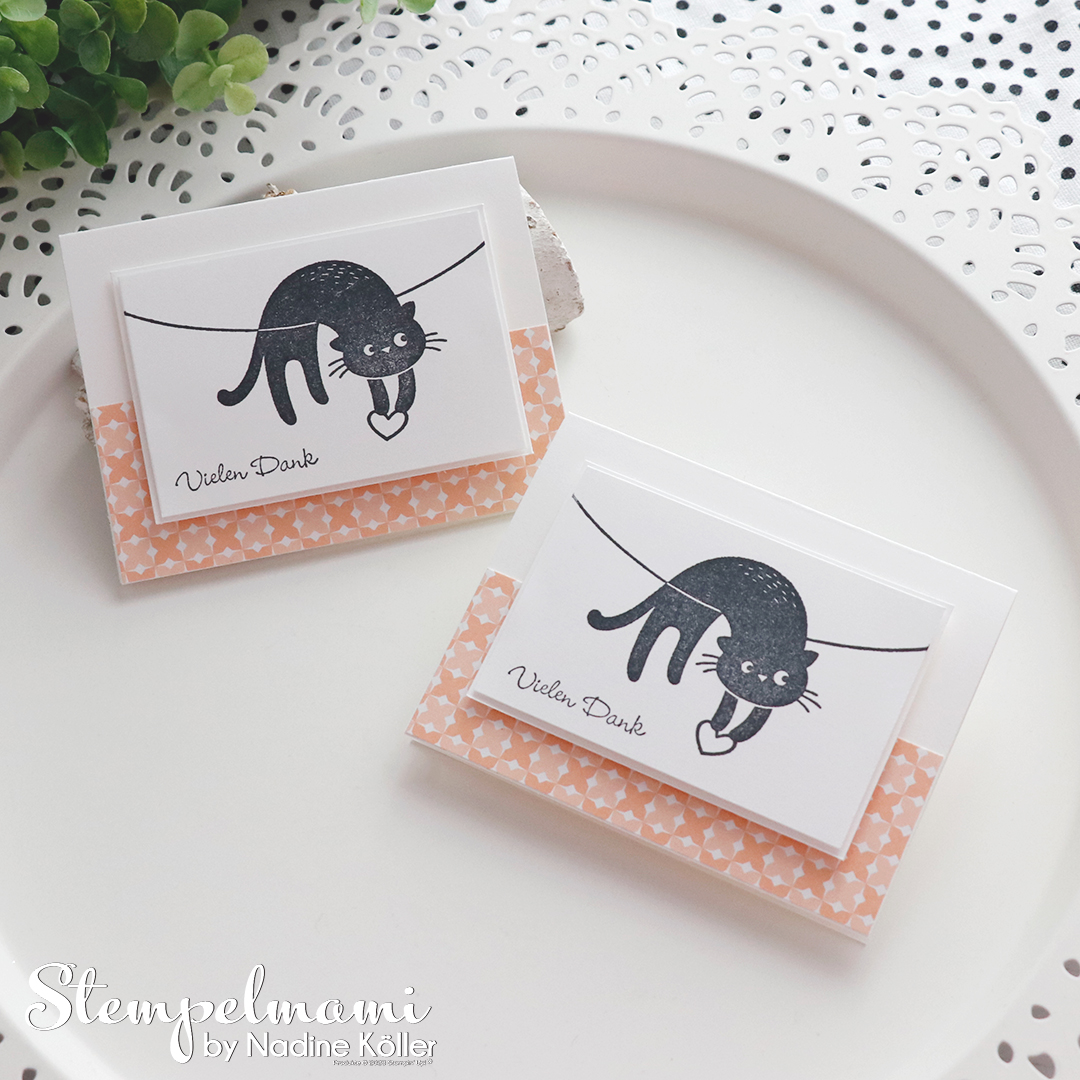 Stampin up ein dankeschoen grusskarte mit love cats geschenk stampin up online shop bestellung stempelmami 5