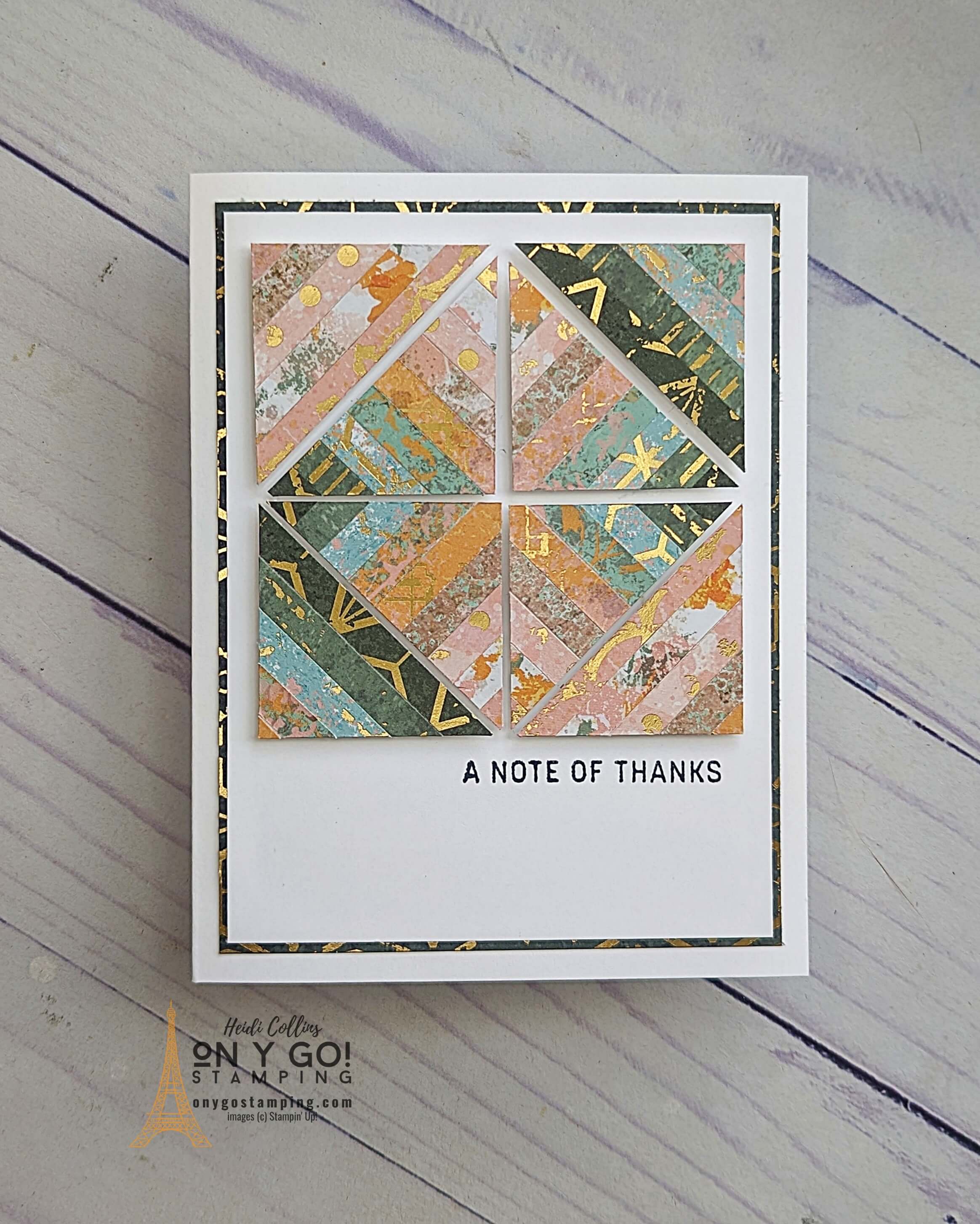Quilting with paper texture chic