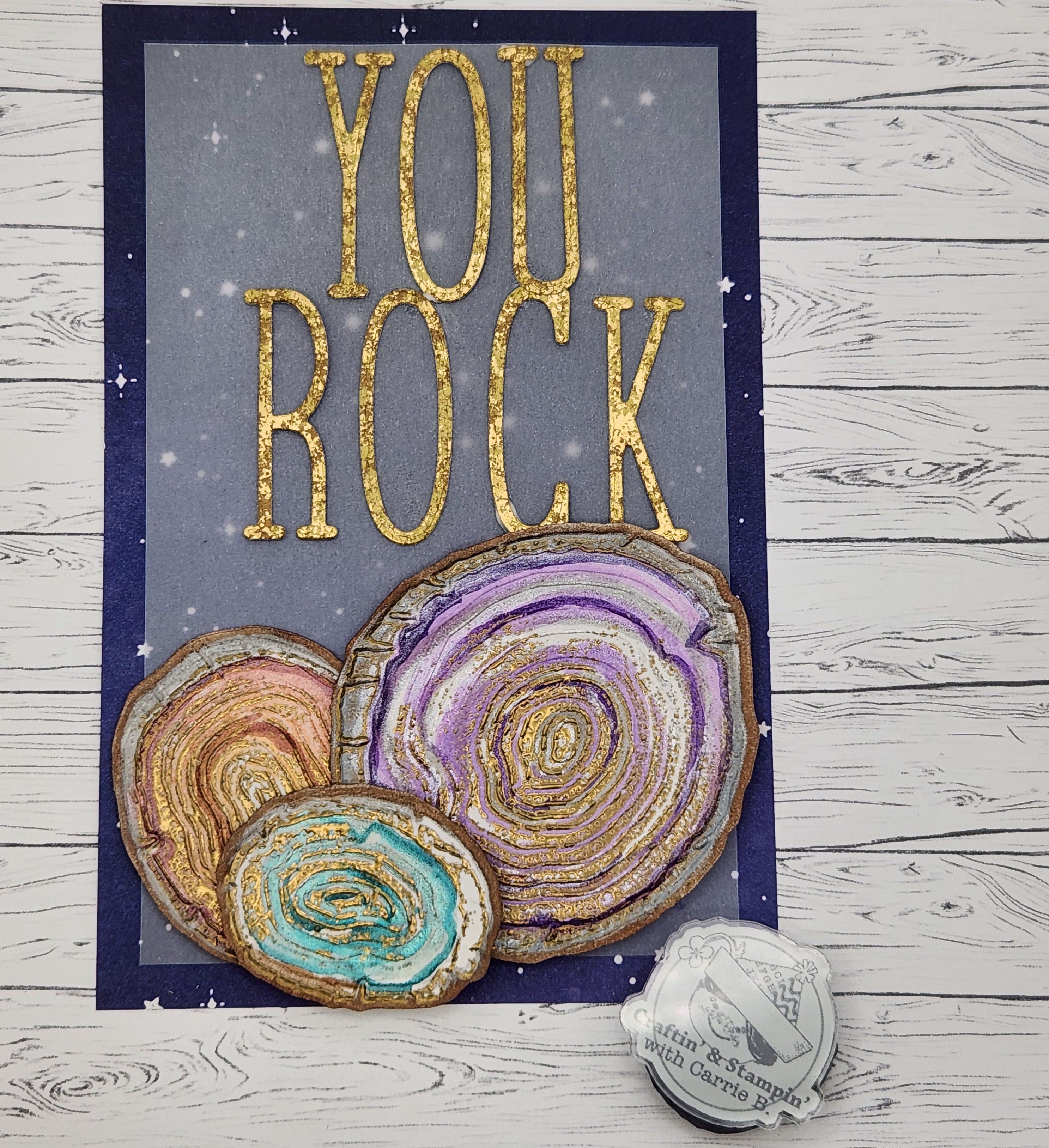 Geode greeting card you rock 