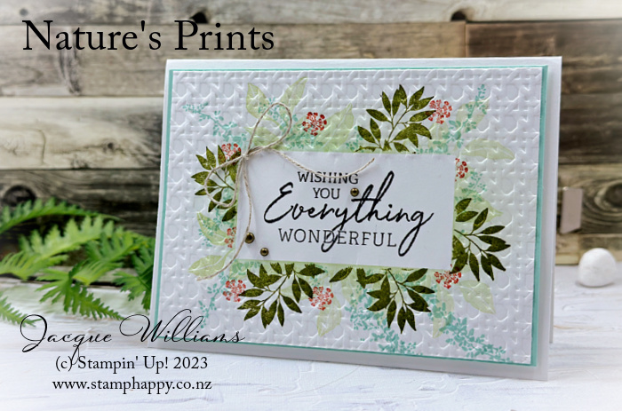 Stampin up natures prints embossing folder techniques clean and simple