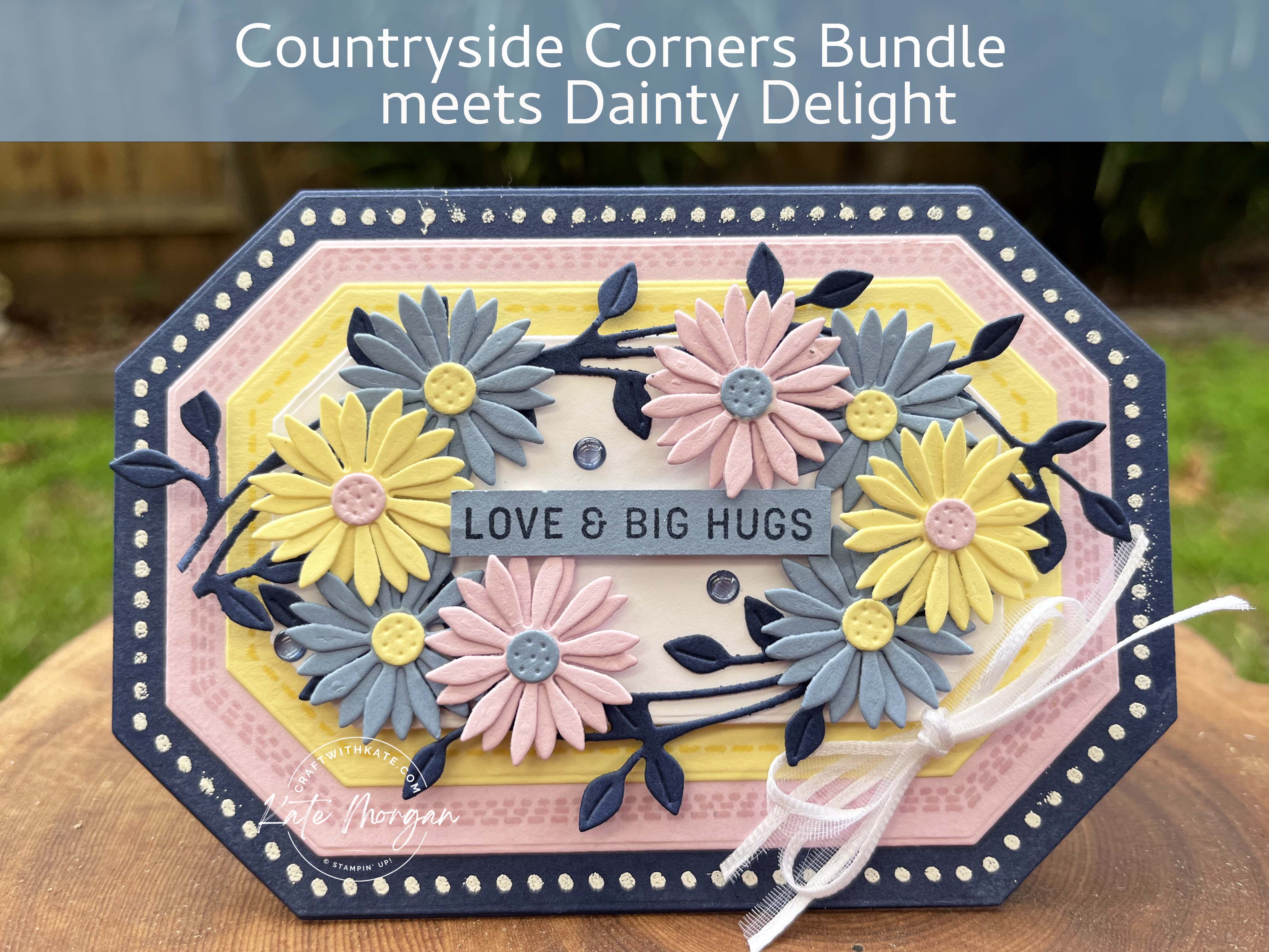 Countryside corners dainty delight card boho blue mother s day card by kate morgn stampin up australia 2023