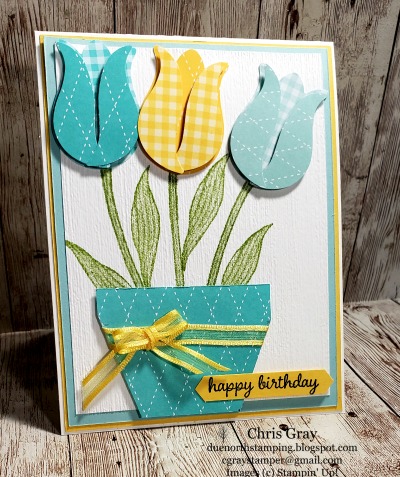 Gingham tulip birthday card  edited