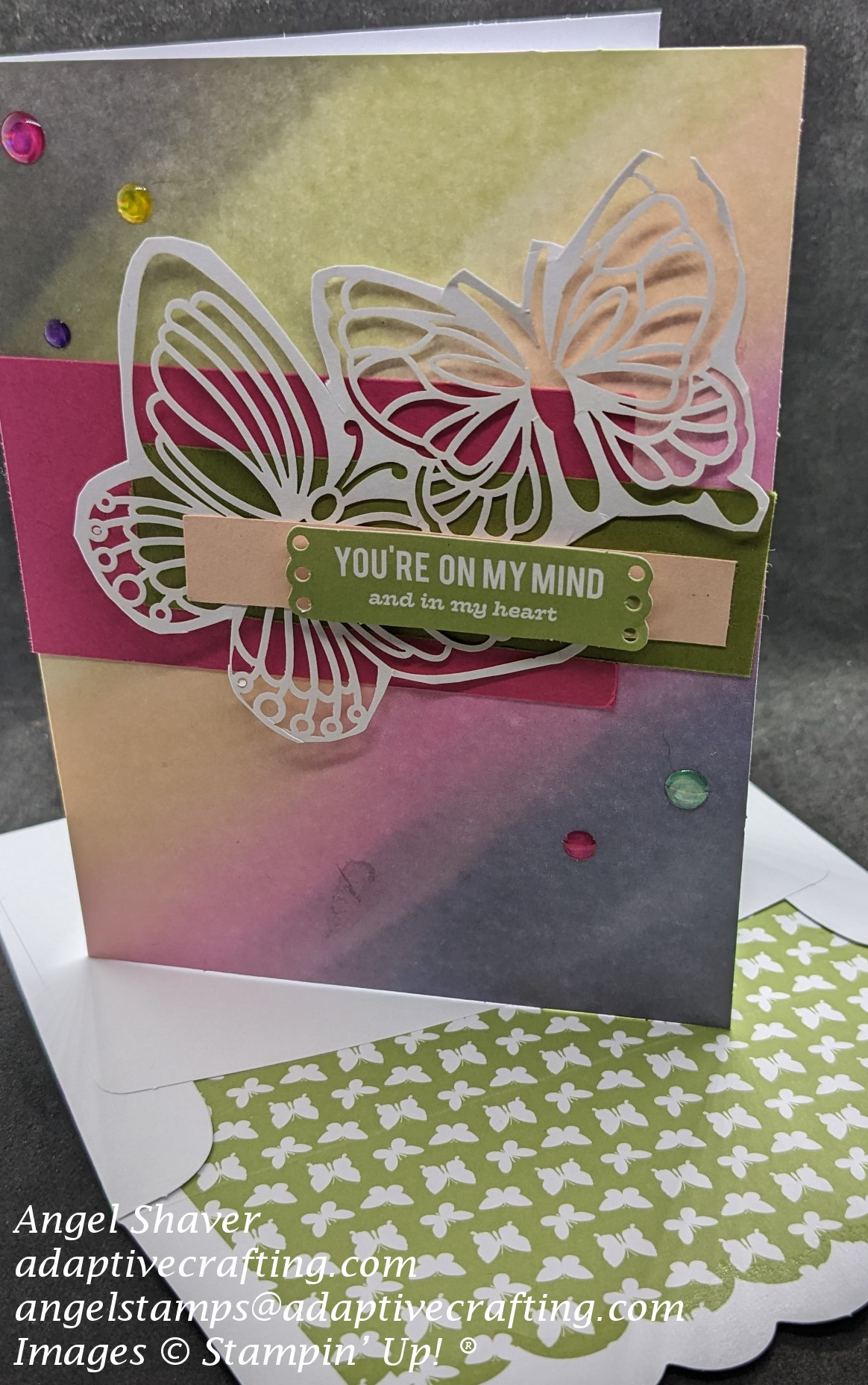 Alternate note of thanks with envelope