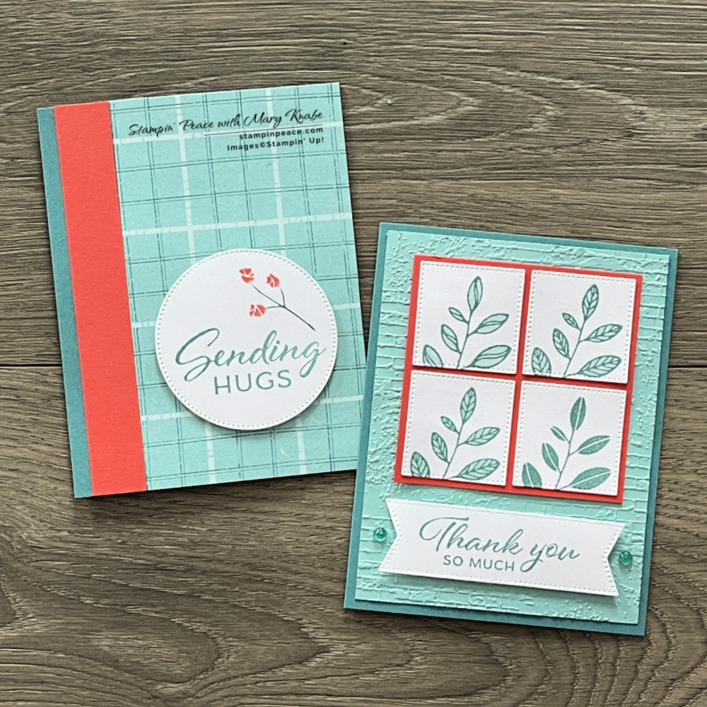 Stampin  up  layering leaves stamp set   mary knabe