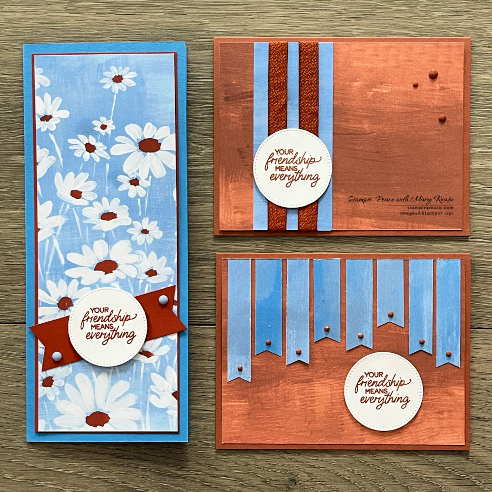 Stampin  up  cheerful daisy stamp set   fresh as a daisy dsp   mary knabe  8 