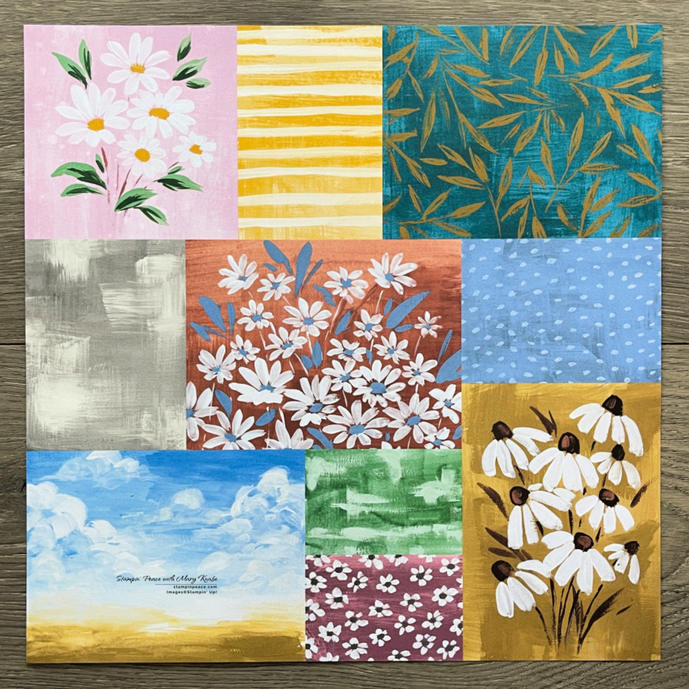 Stampin  up  fresh as a daisy dsp   mary knabe  8 