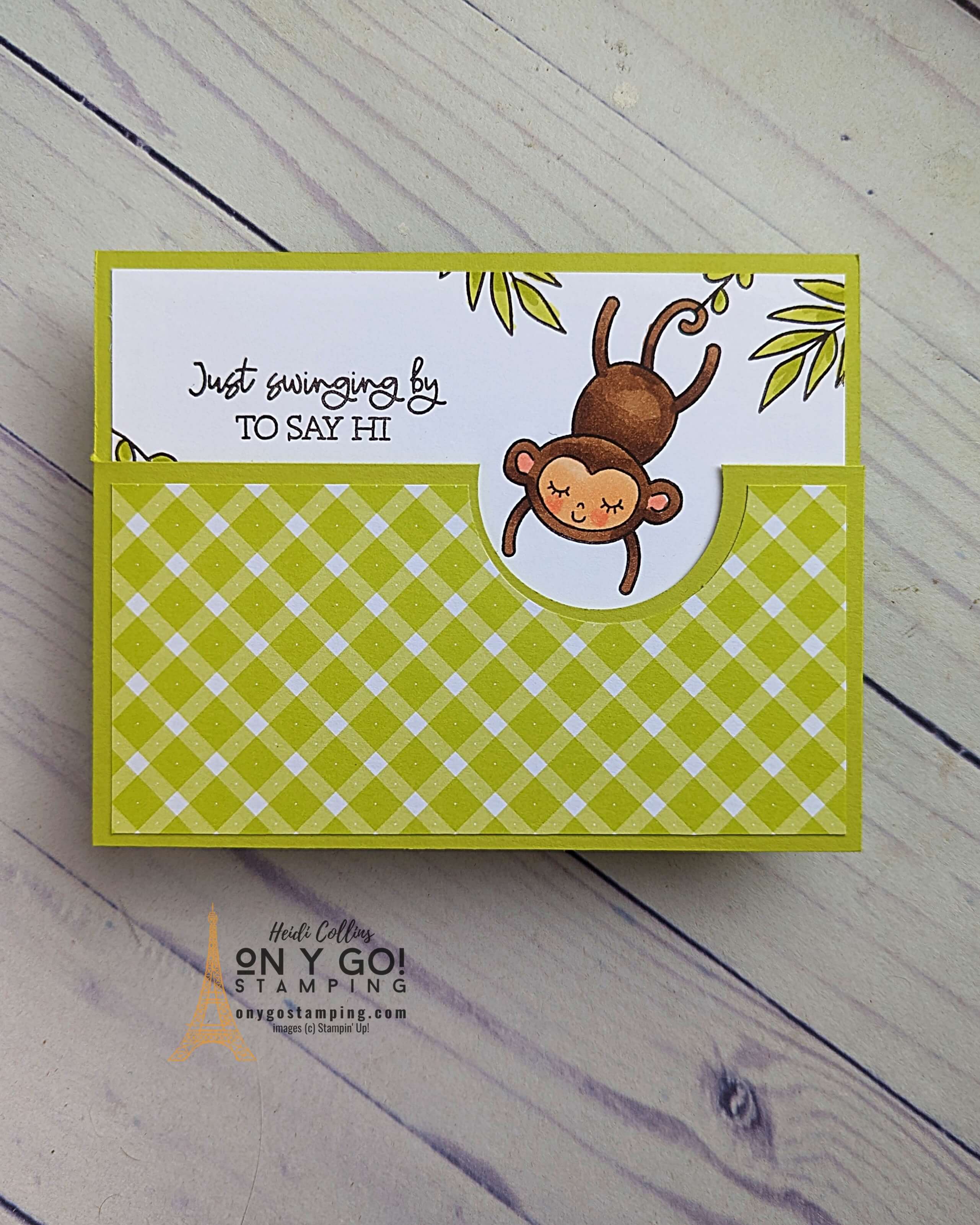 Circle cut out fun fold little monkey