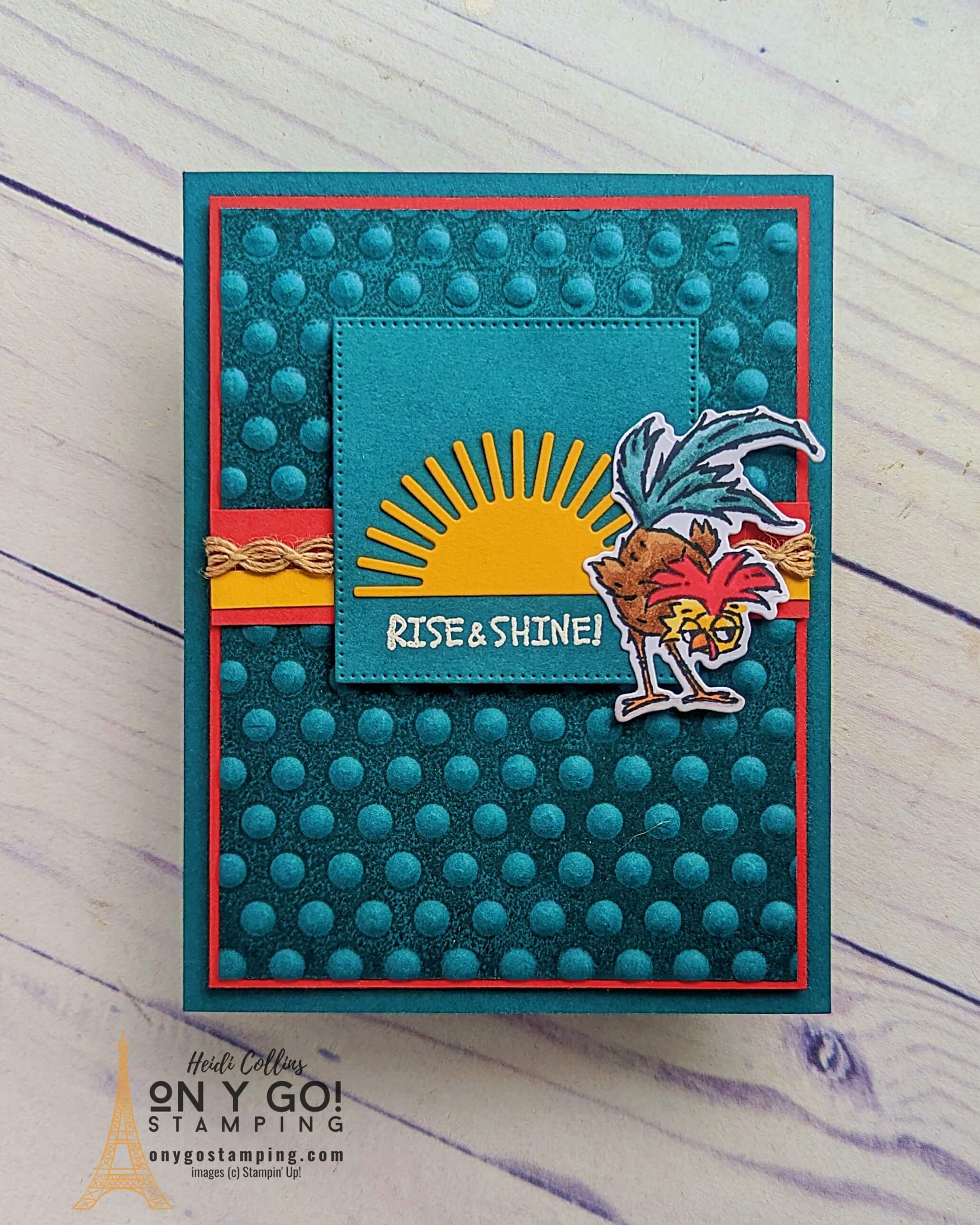 Technique inked embossing folder hey chuck