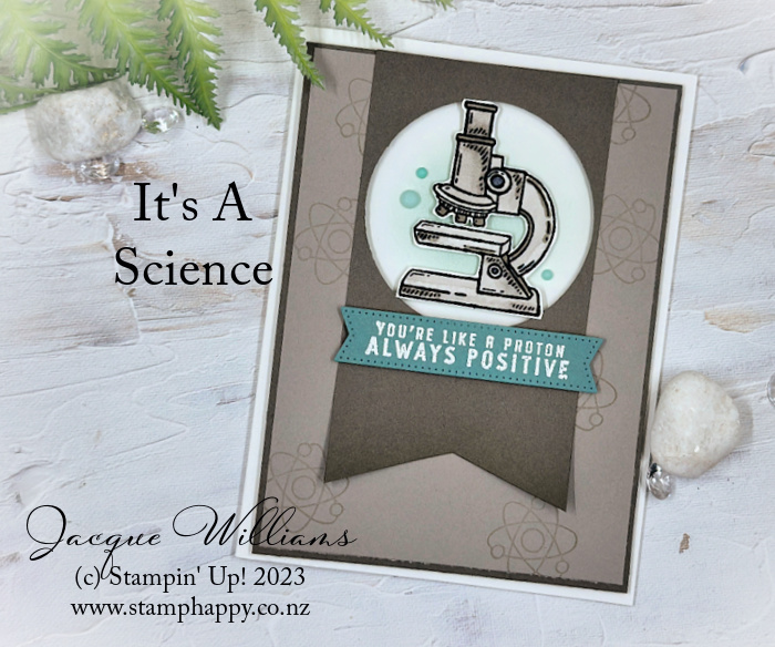 Stampin up its a science 2 3 8 circle punch masculine teenager birthday card quick easy video tutorial