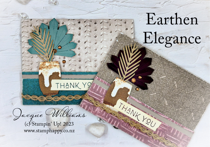 Stampin up earthen elegance earthen textures 6x6 card no waste