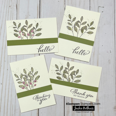 Beginner card making with layering leaves stamp set  1 