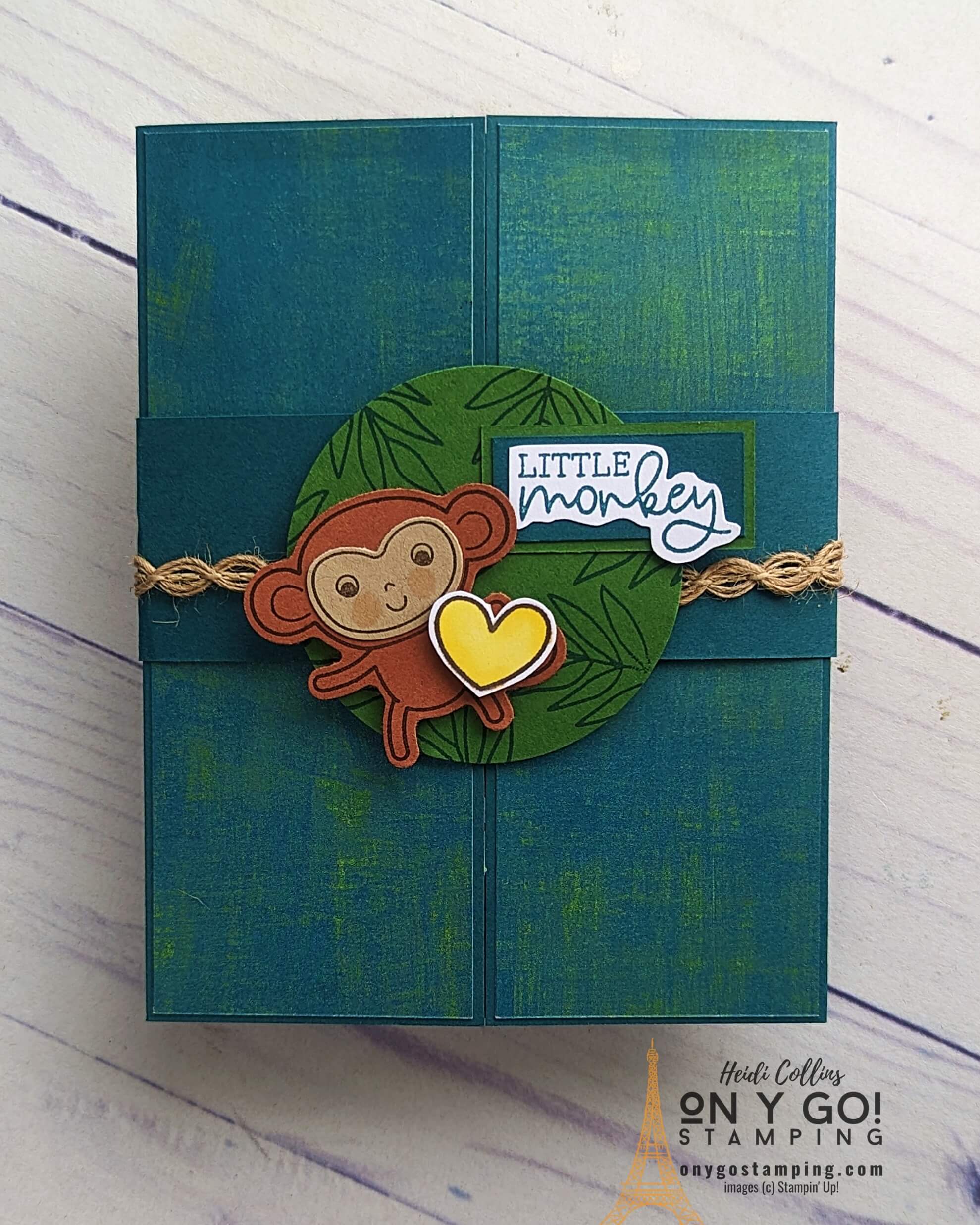 Explosion card little monkey