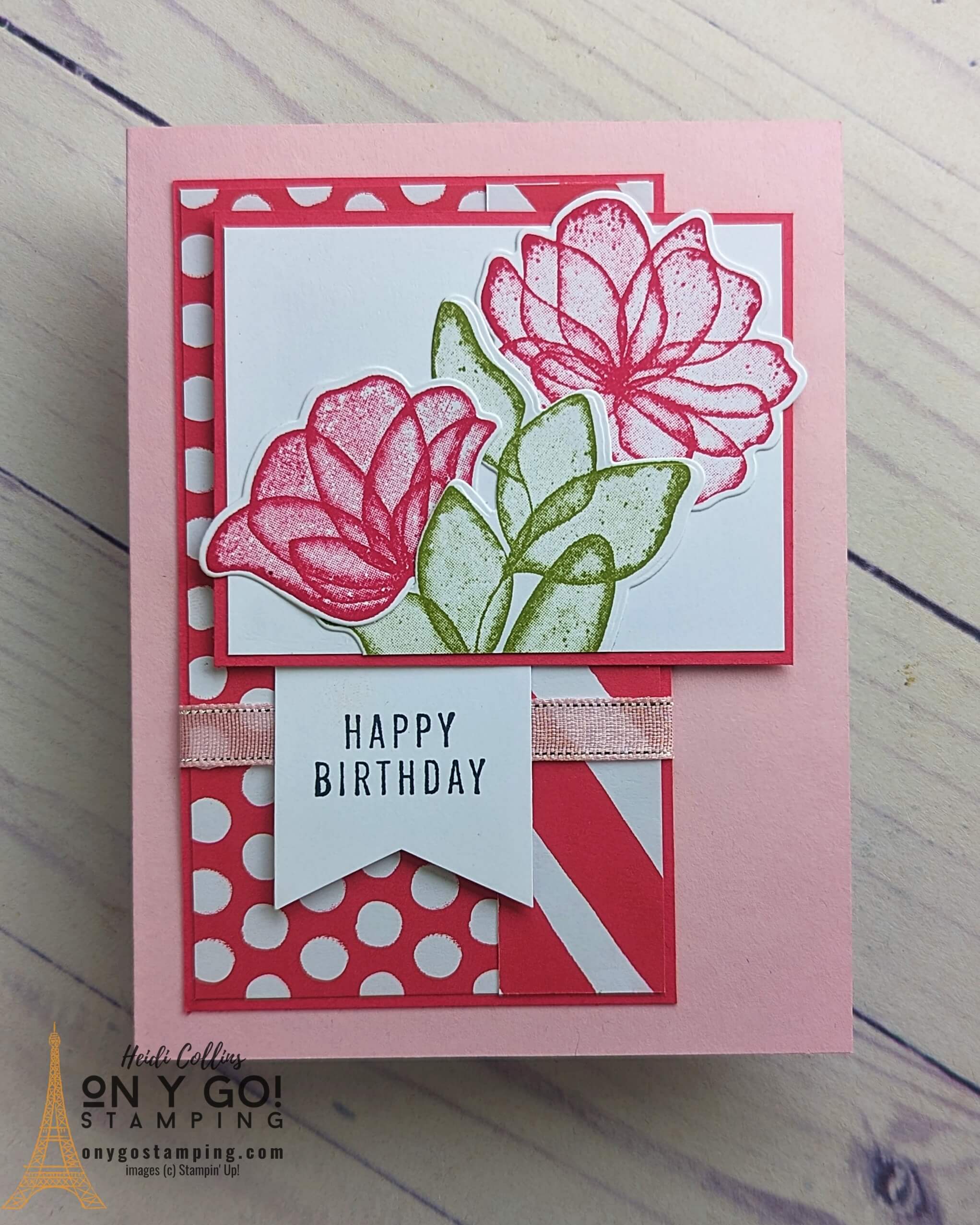 Sketch with a banner transluscent florals