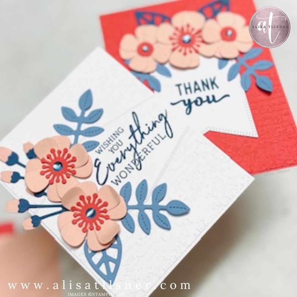 Paper florist coral   white
