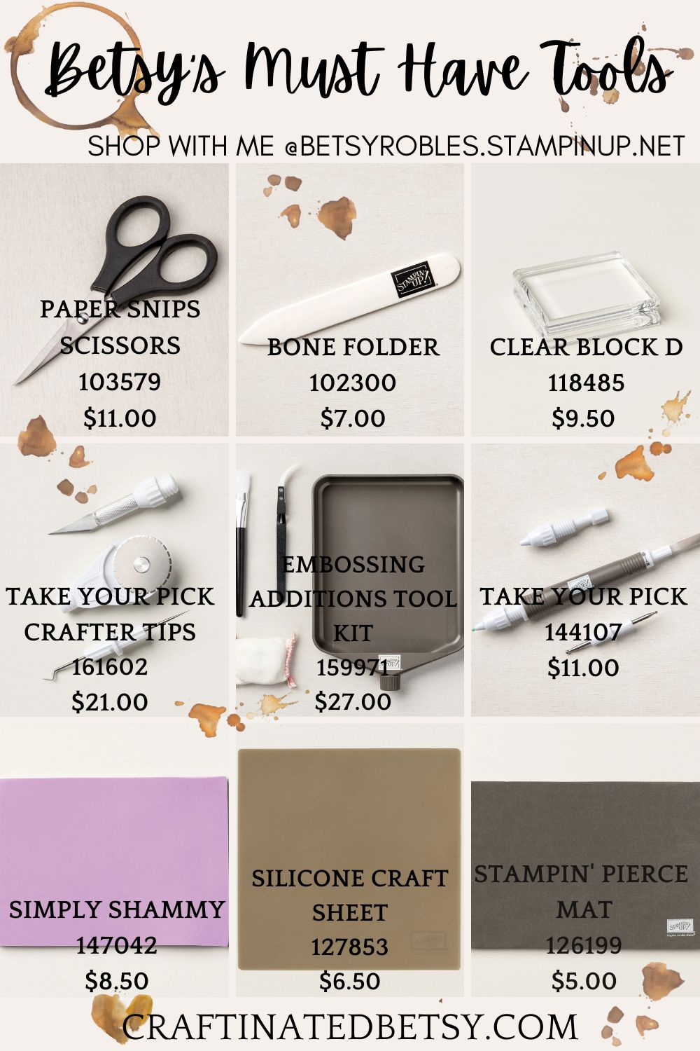 Betsy s must have tools