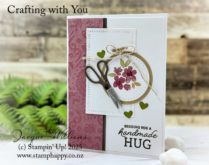 Stampin up crafting with you accordion fold card fun fold moody mauve min