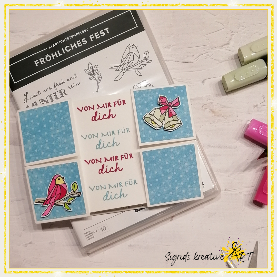 Stampin up   weihnachtskarte   karten basteln   fun fold card   fr%c3%b6hliches fest 30