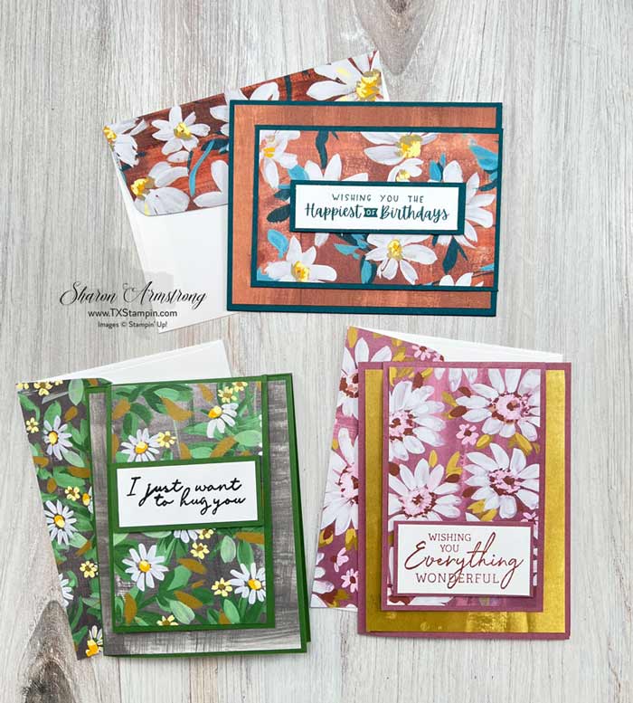 Flip top fancy fold card three cards