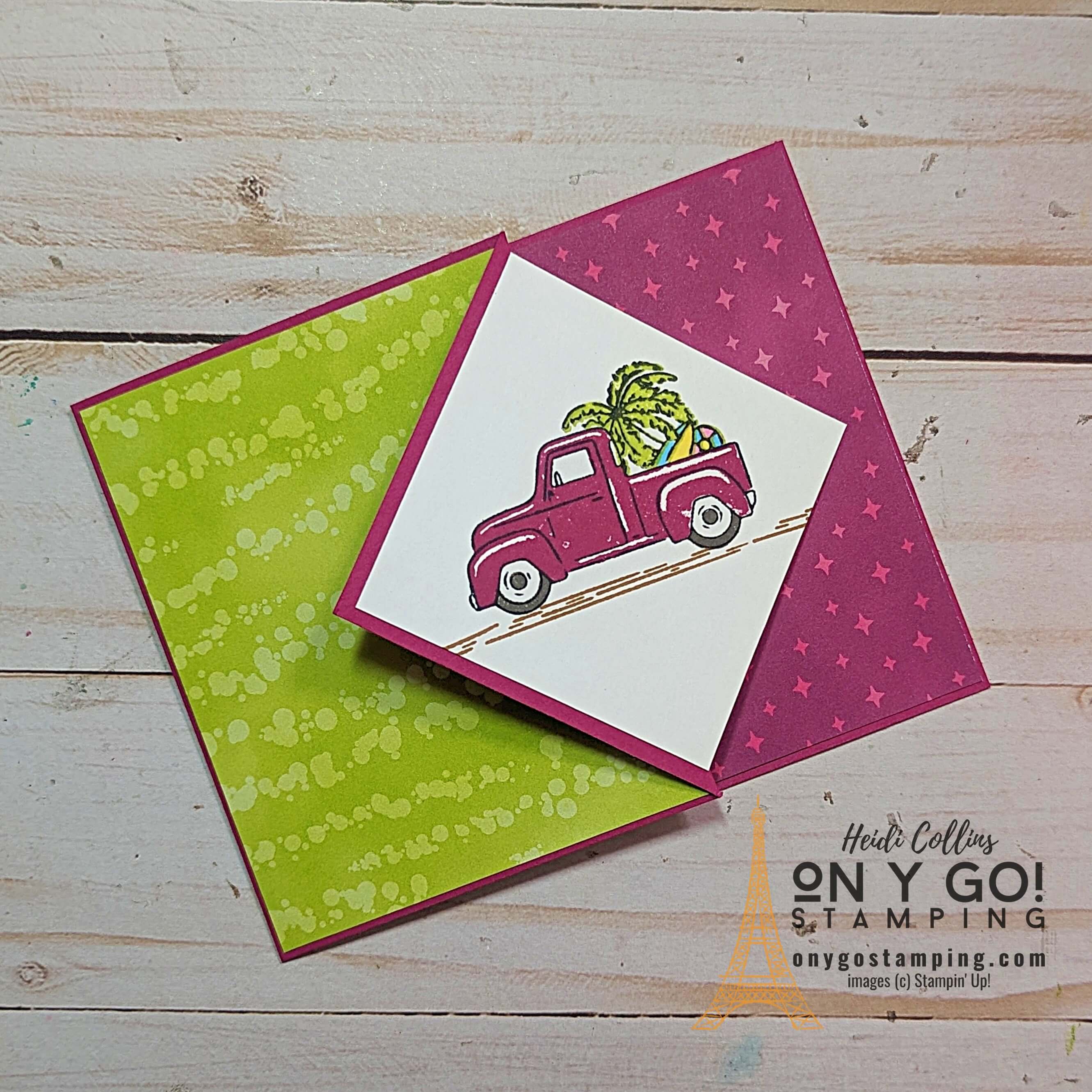 Diamond flap fun fold trucking along