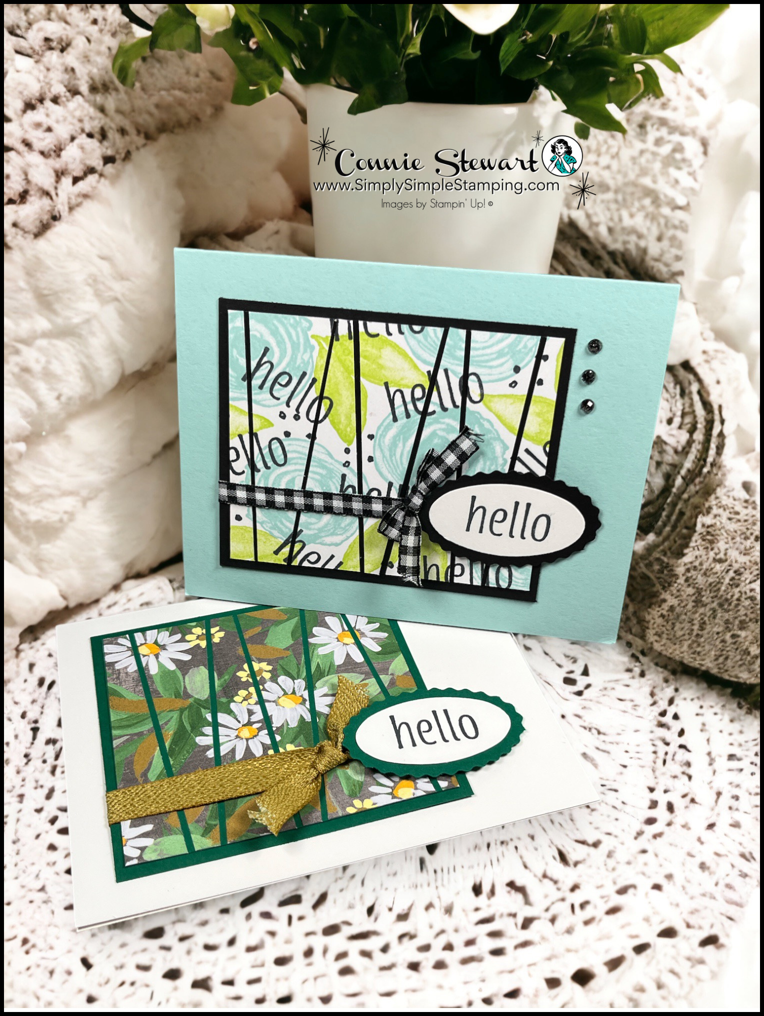 Hello mosaic cards