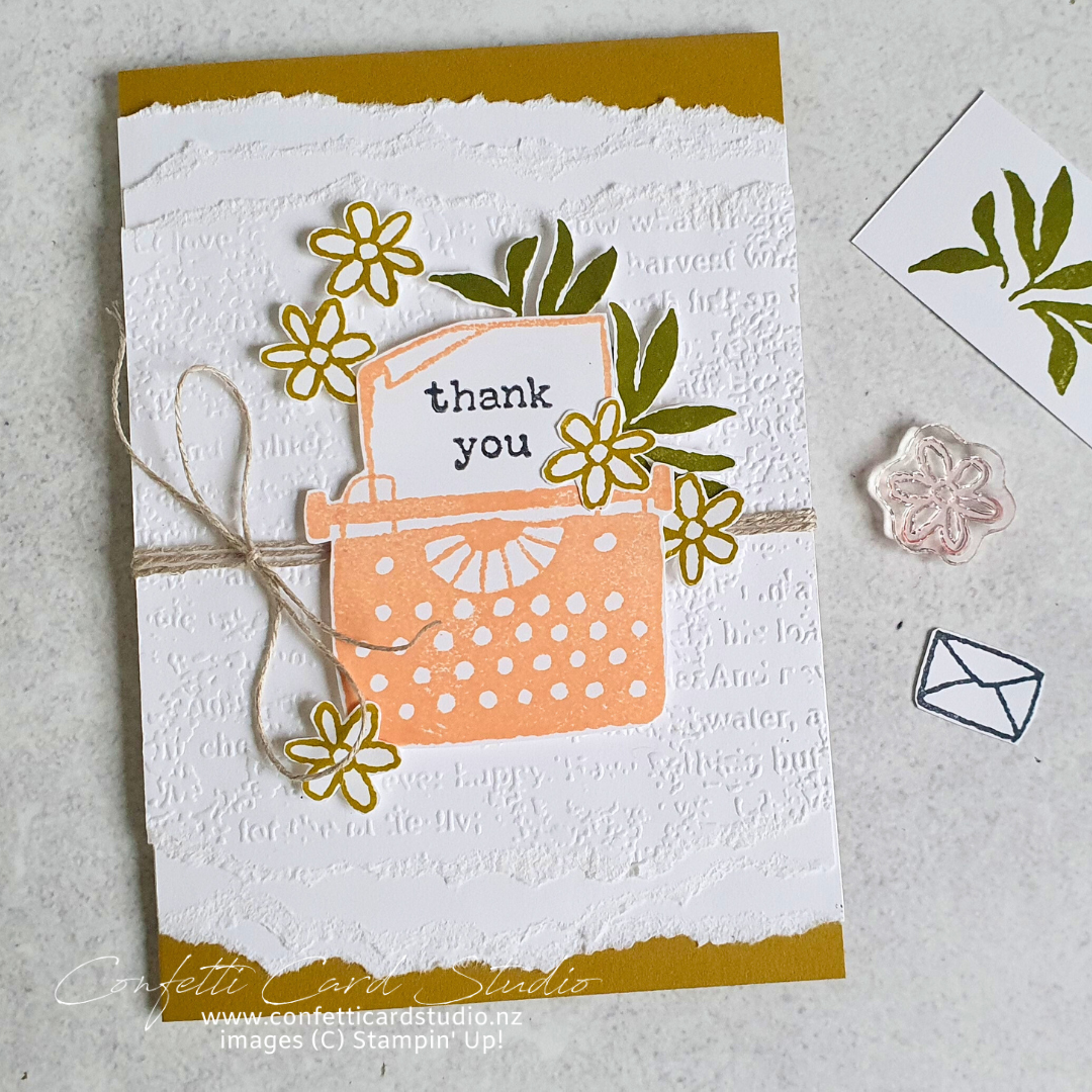 Just my type thank you card