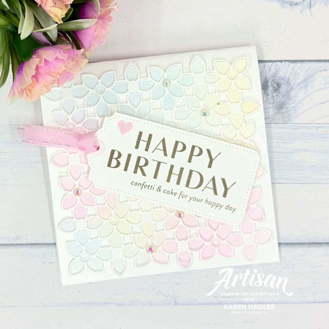 Petal patterns birthday card