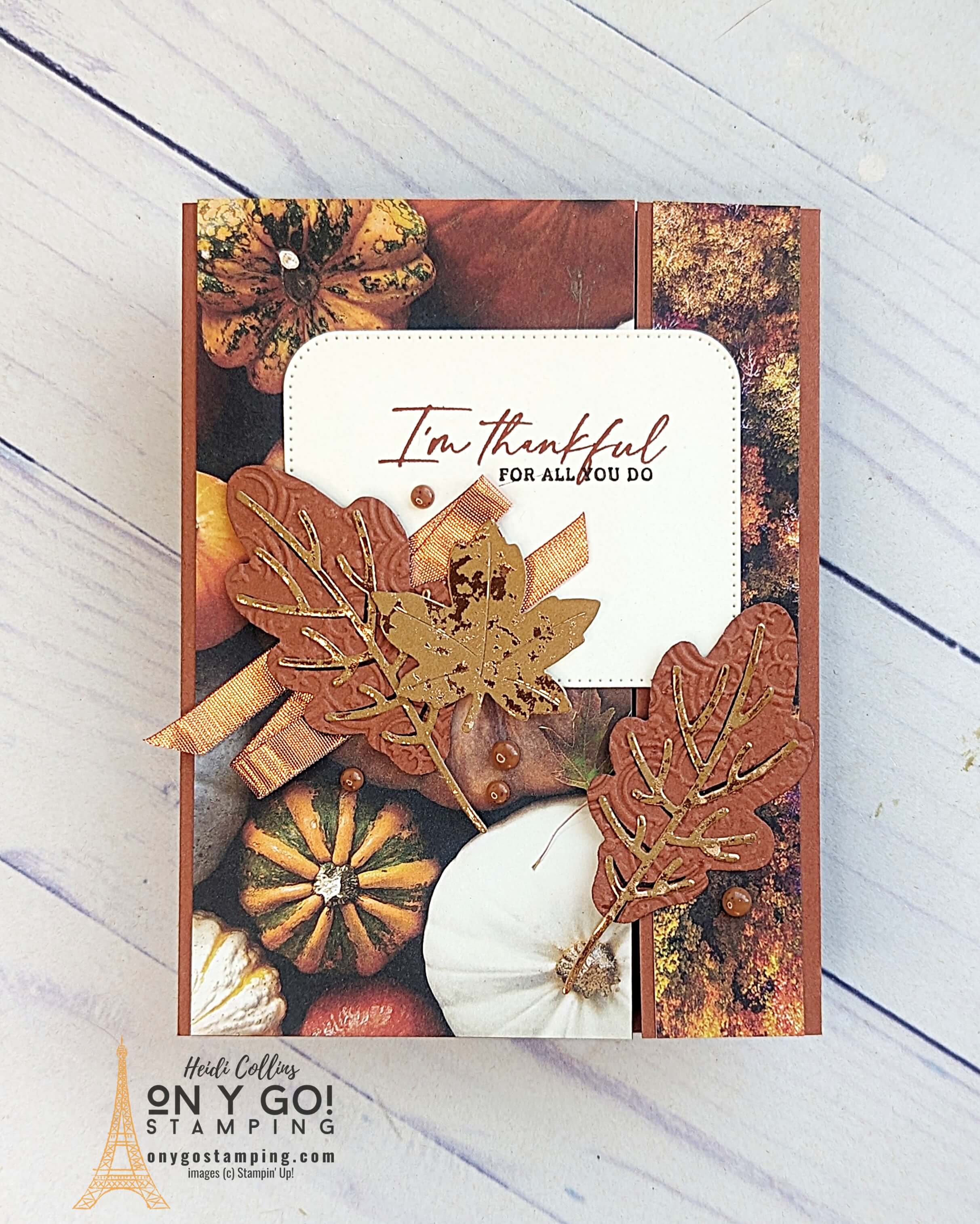 Off set gate fold autumn leaves