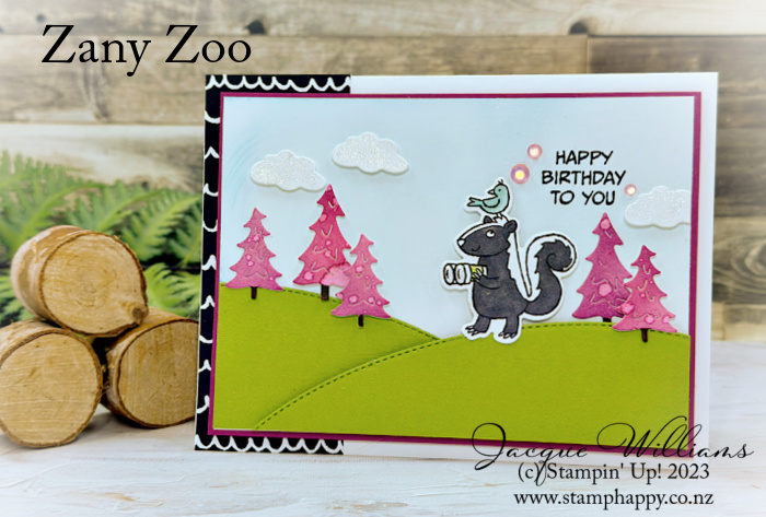 Stampin up zany zoo cute kids card easy video