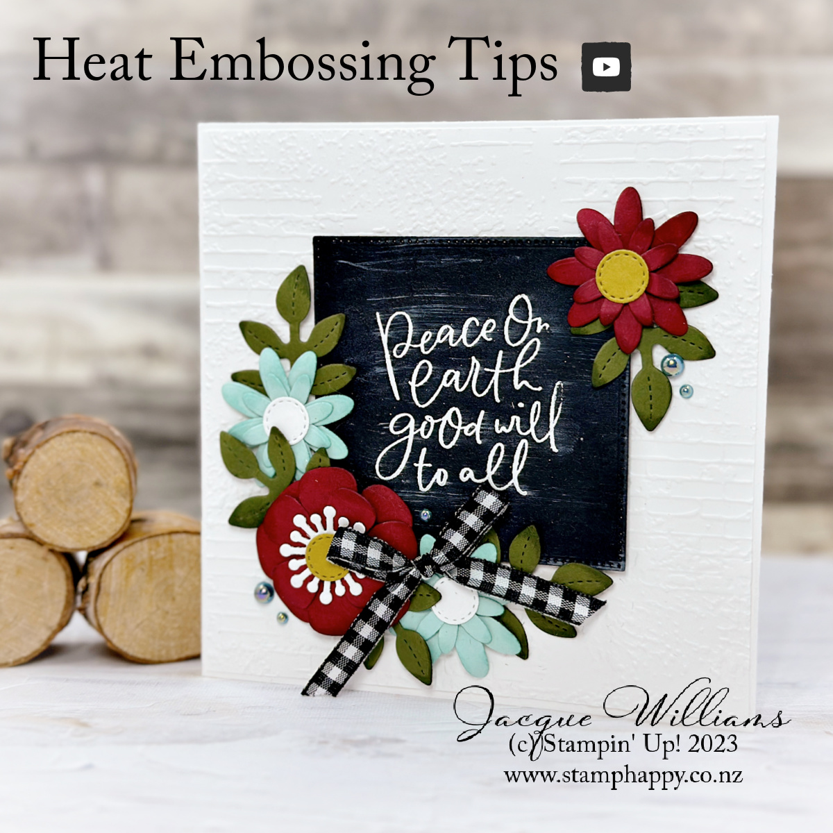 Stampin up paper florist oh holy night divine chalkboard technique heat embossing tips facebook
