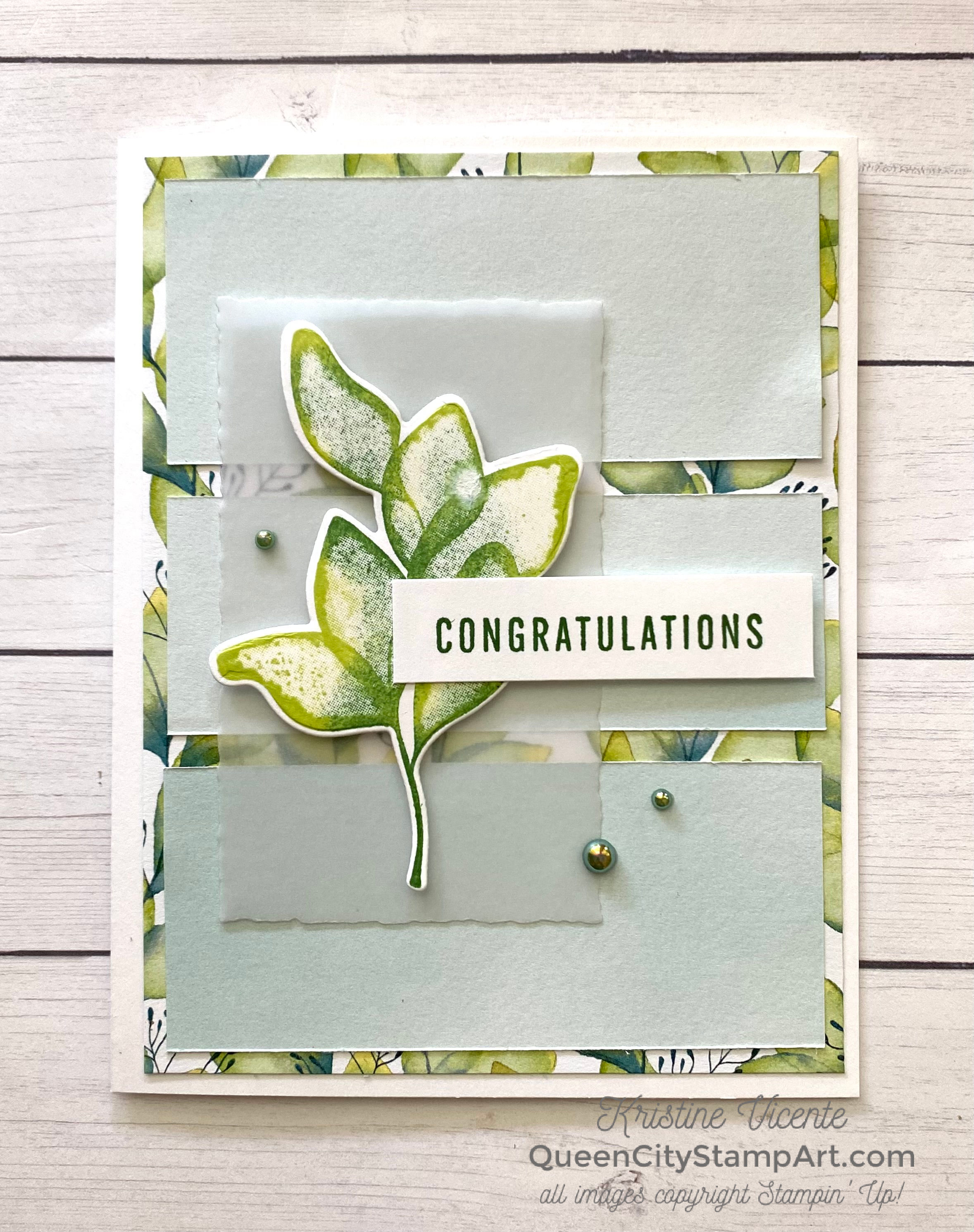 Translucent florals card stampin up