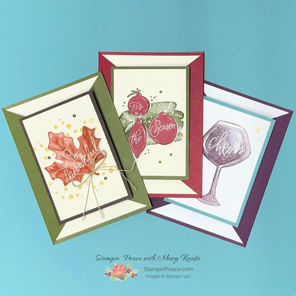 Stampin  up  cheers to the season stamp set   mary knabe