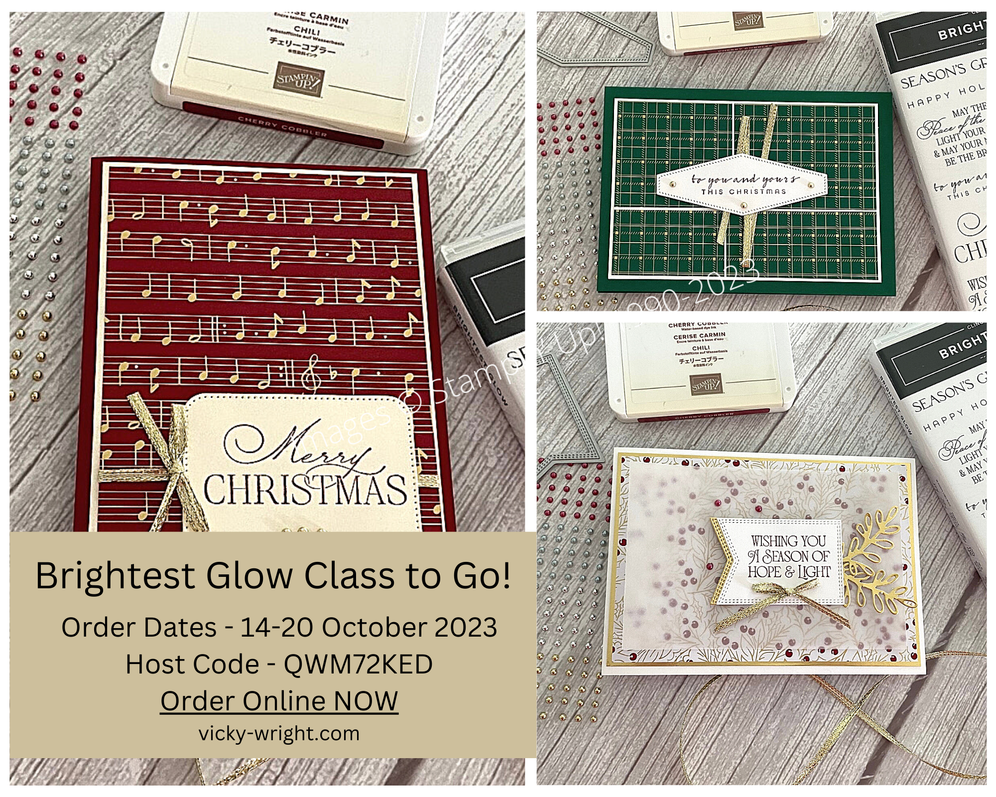 Brightest glow class to go   vicky wright stampin up