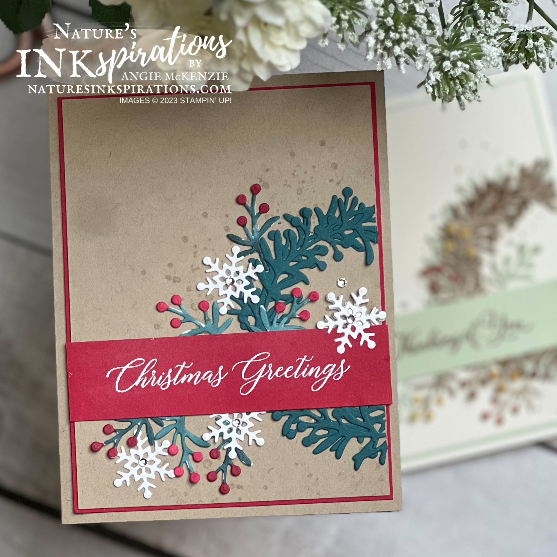 Stampin  up   wishes all around christmas card   october 2023  6 