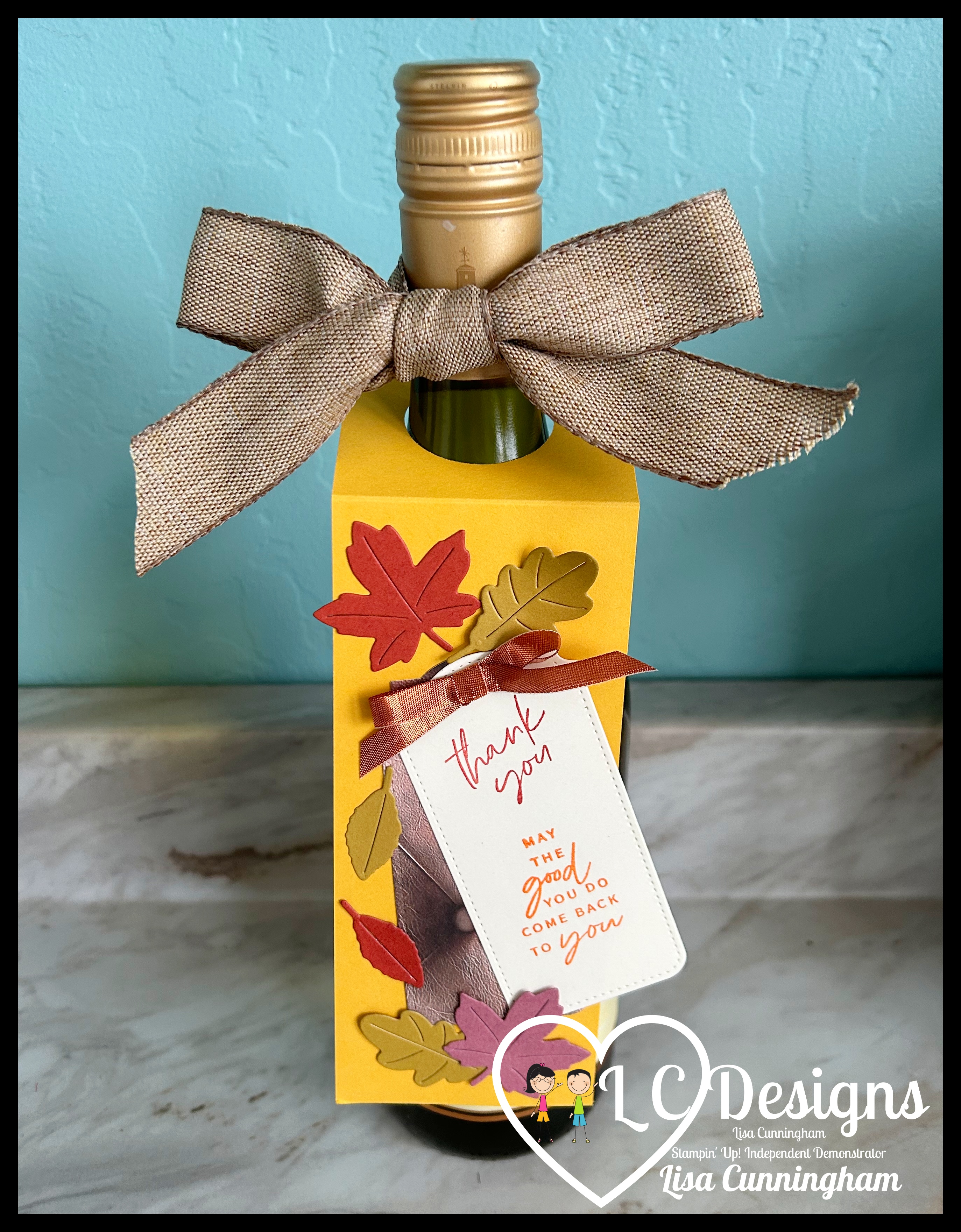 Wine bottle thank you