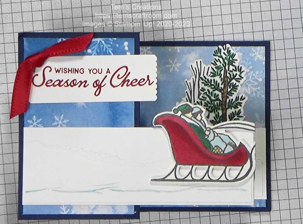 Horse and sleigh z fold card 6
