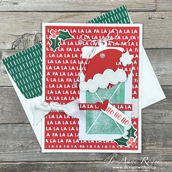 Sending cheer christmas tag and card in one