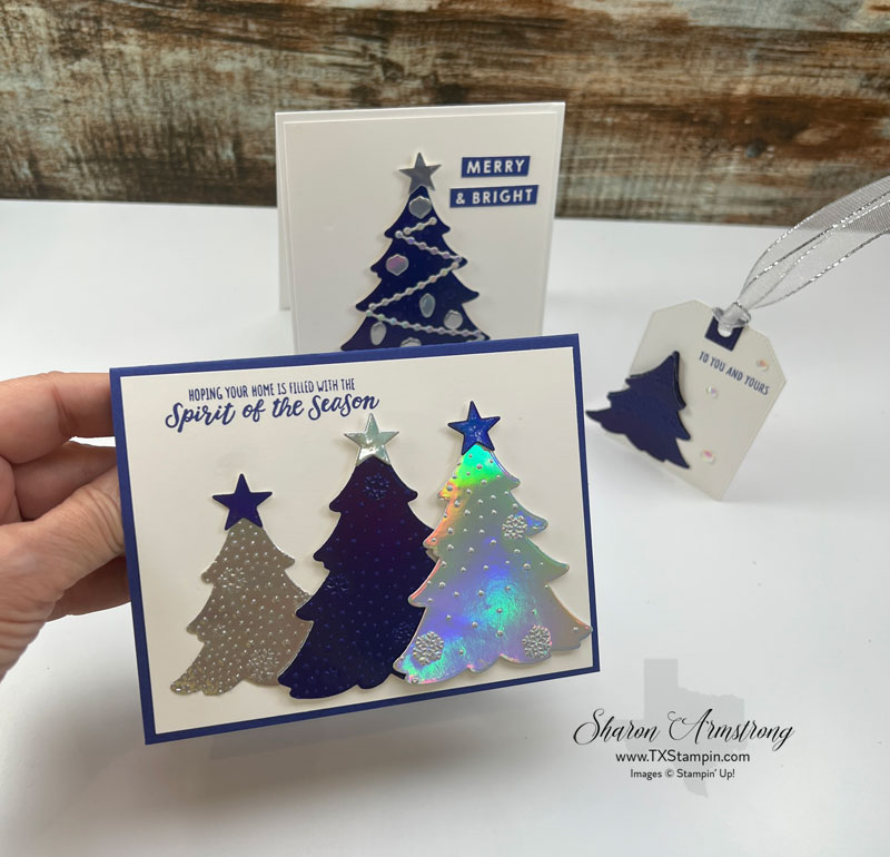Merriest of trees three trees card