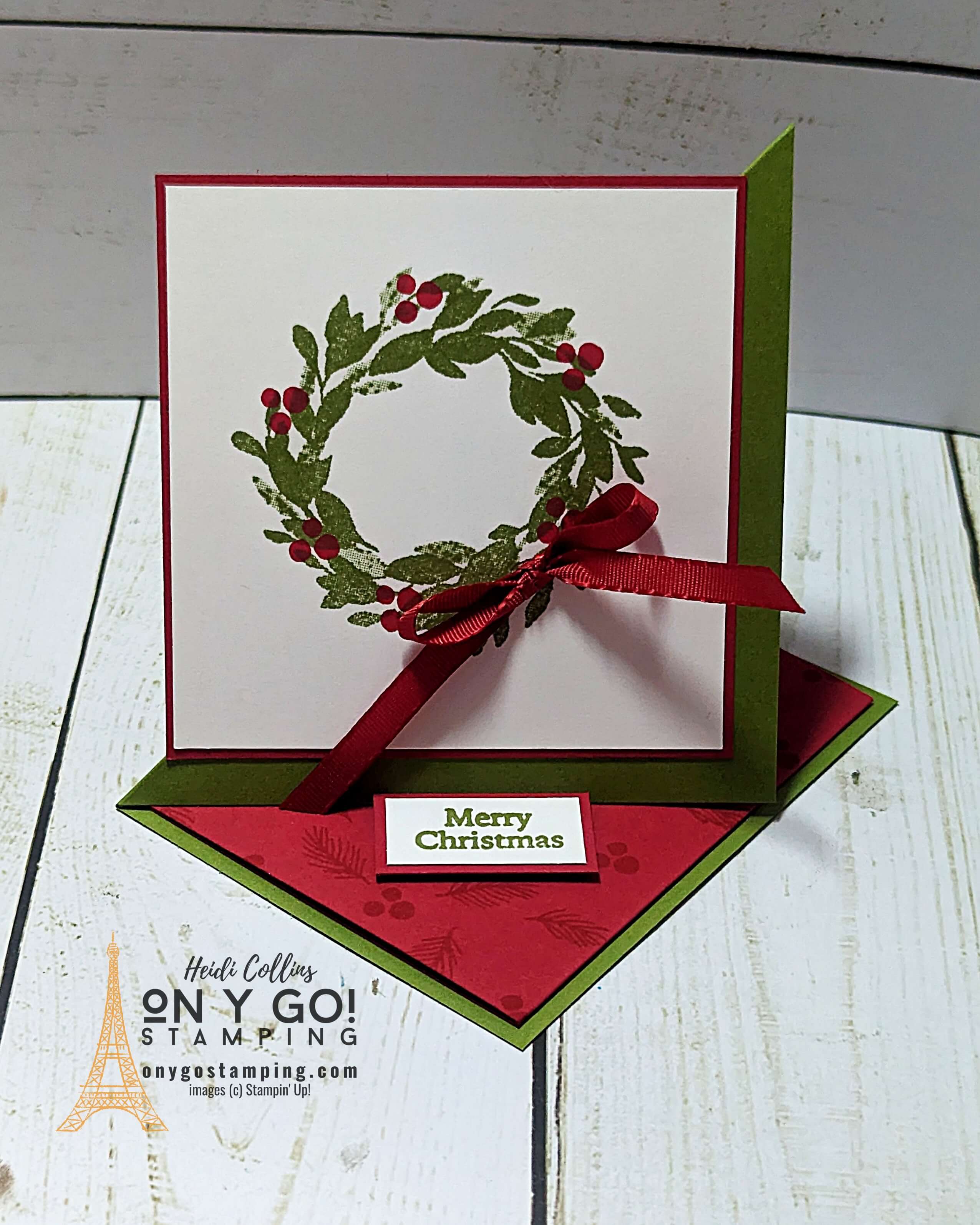 Twisted easel wreaths standing