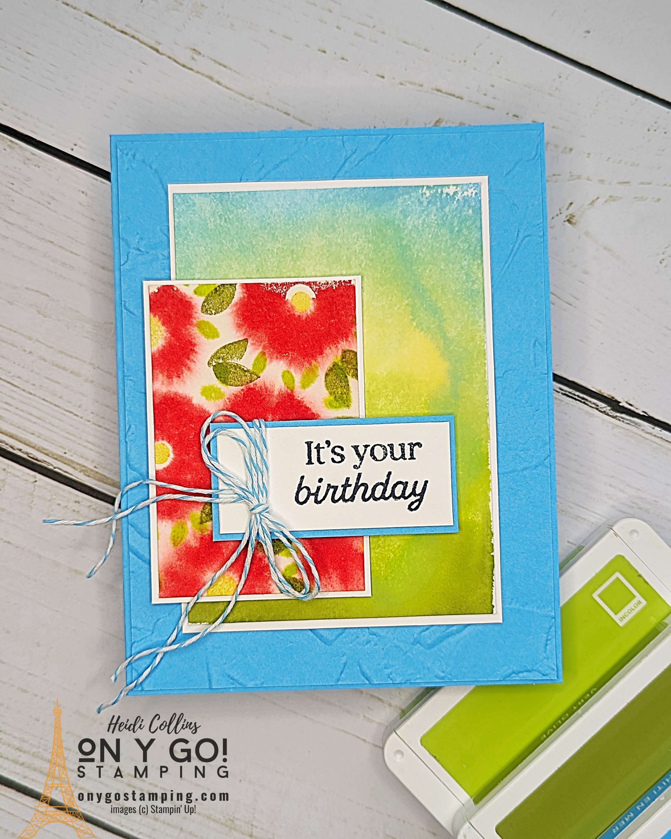 Monet inspired birthday card
