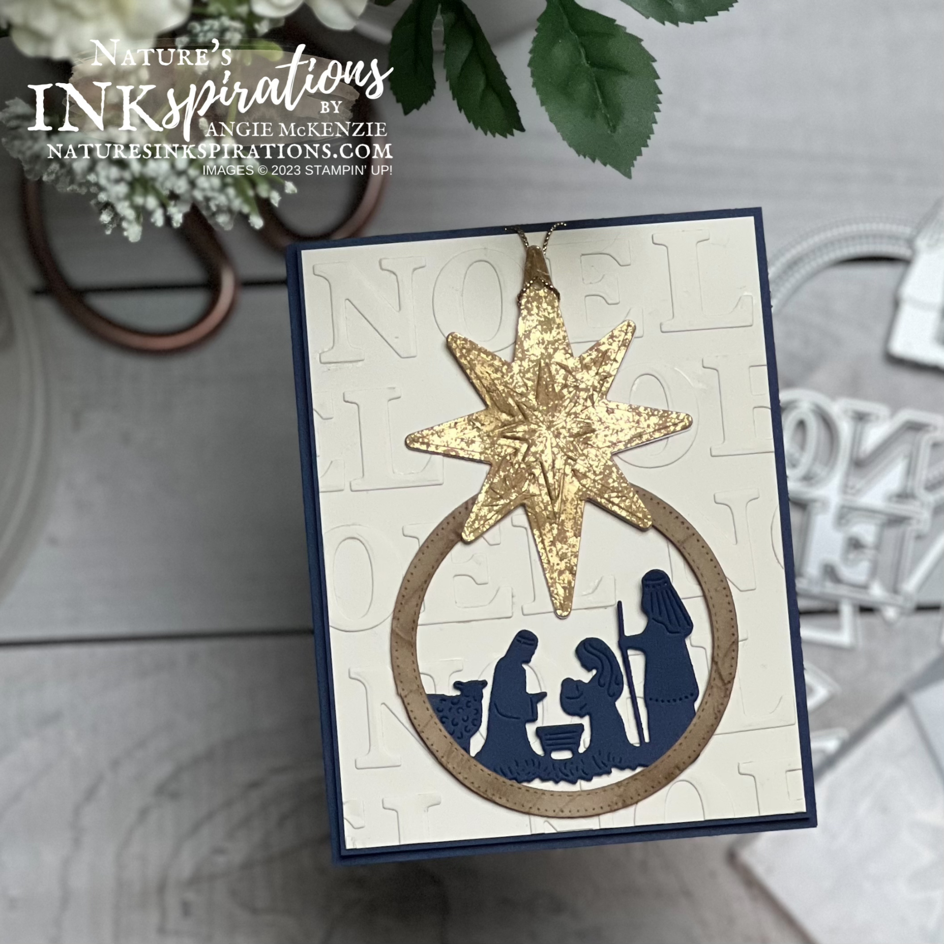 Stampin  up  noel nativity christmas card   december 2023  22 