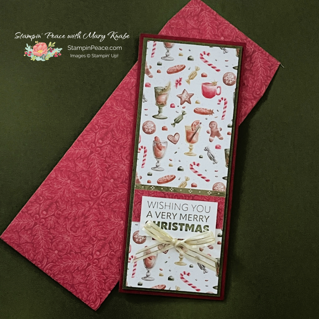 Stampin  up  joy of christmas stamp set   traditions of st. nick dsp   mary knabe
