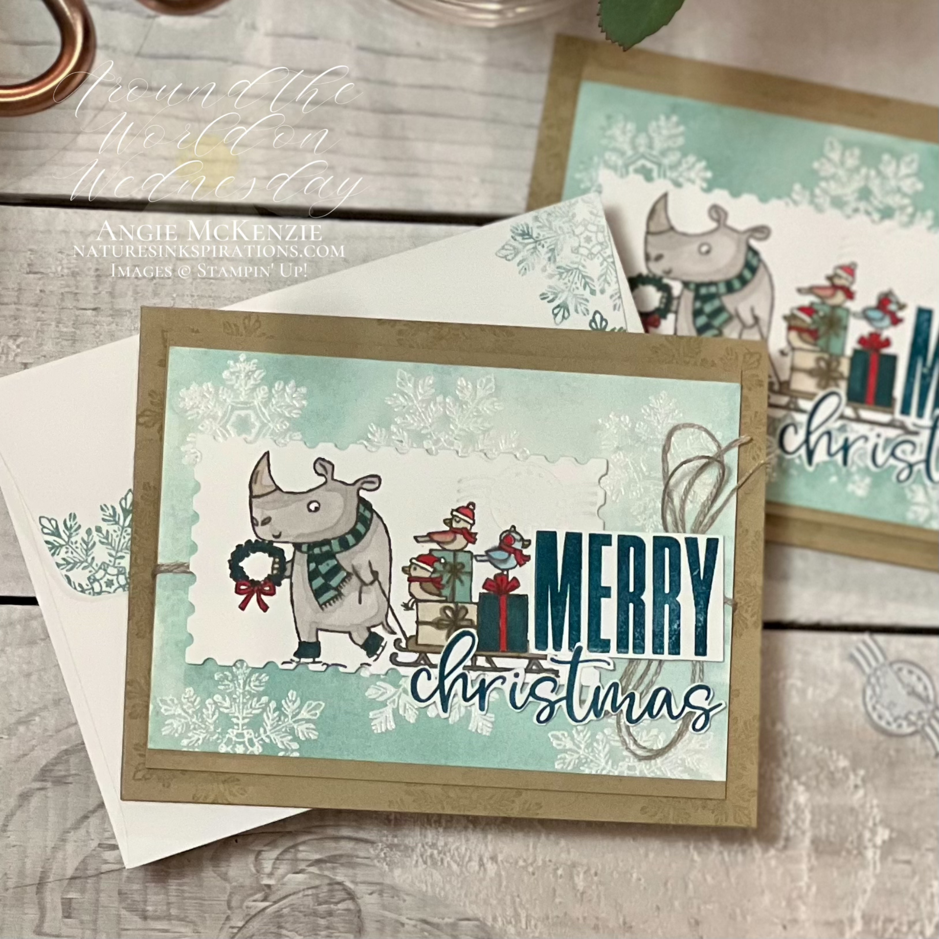 Stampin  up  sparkling snowflakes christmas card   december 2023  18 