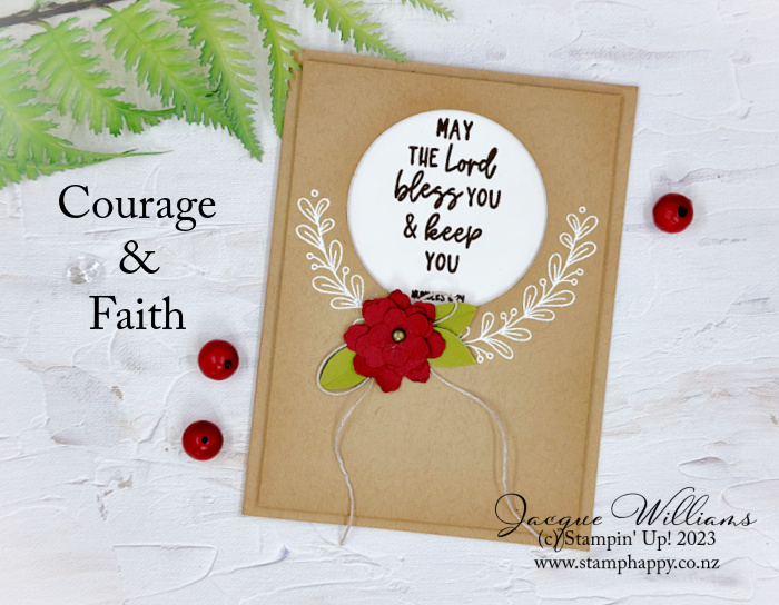 Stampin up courage and faith based card cardmaking papercraft religeous christian new zealand