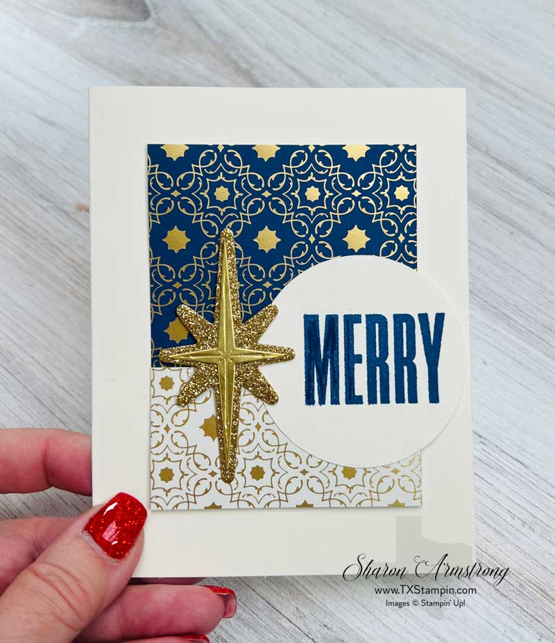 Merry christmas blue gold star  2 