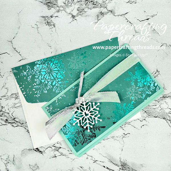 Quick gift card holder snowflakes 600