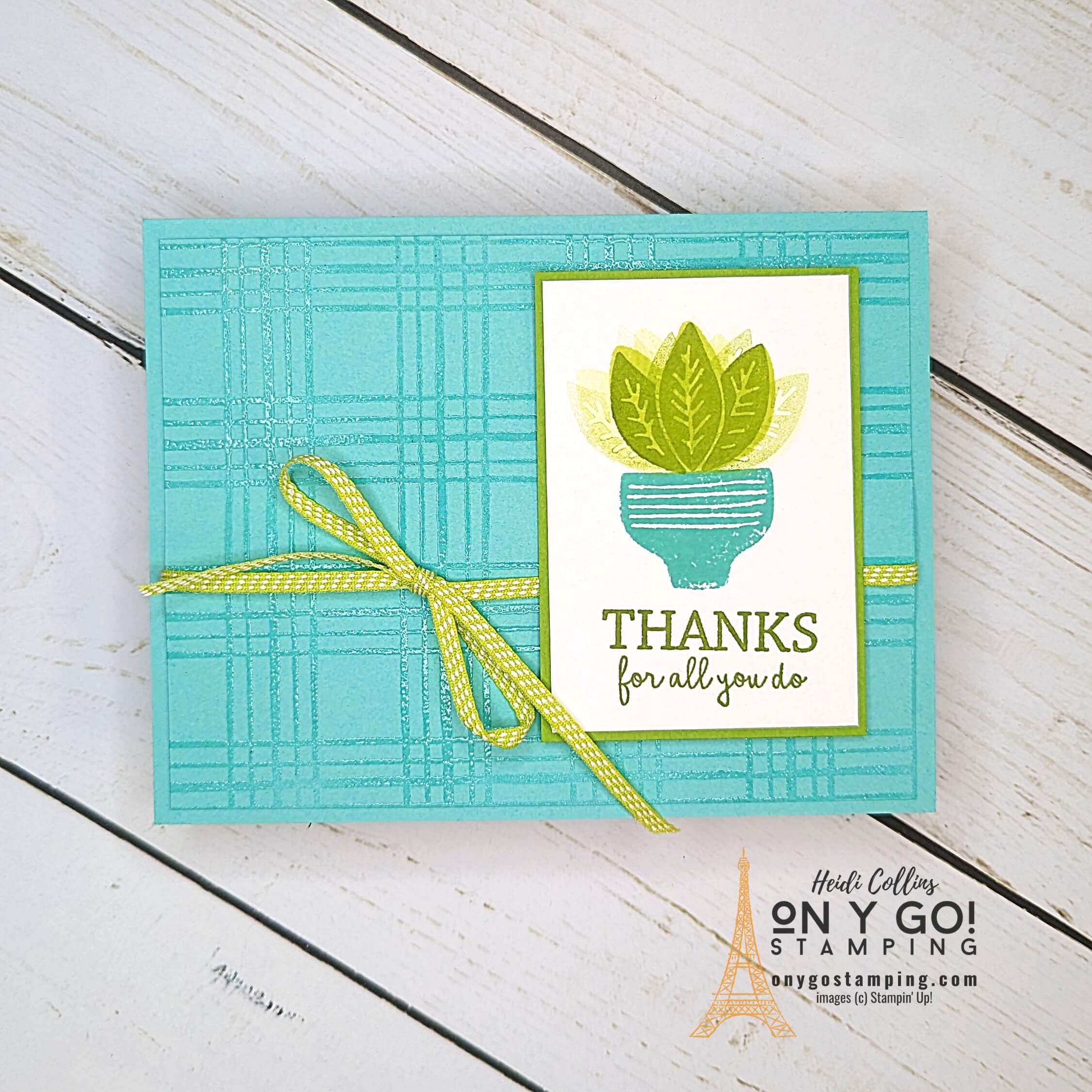 Clear on clear embossing plants