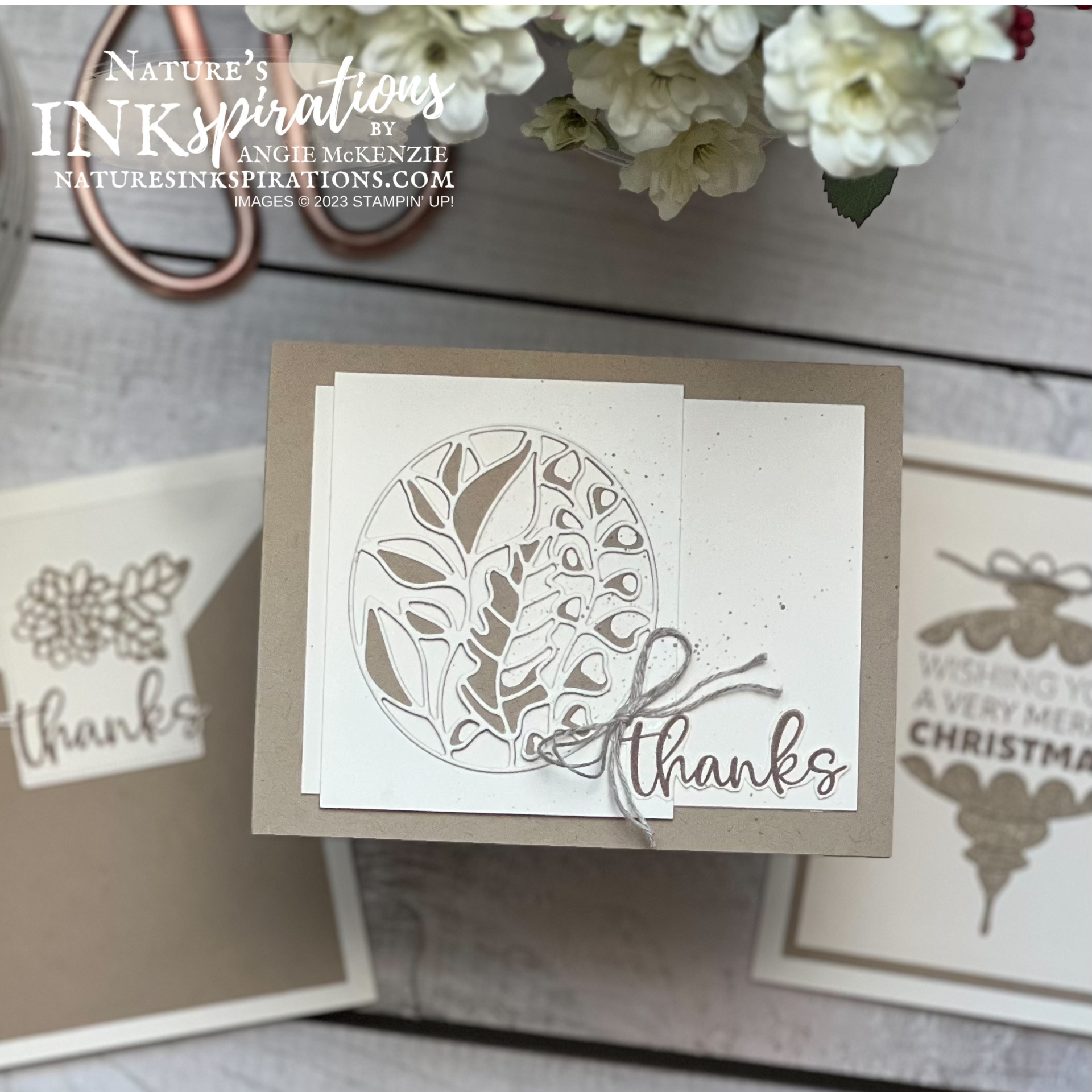 Stampin  up  handcrafted elements simple elegance card   december 2023  9 