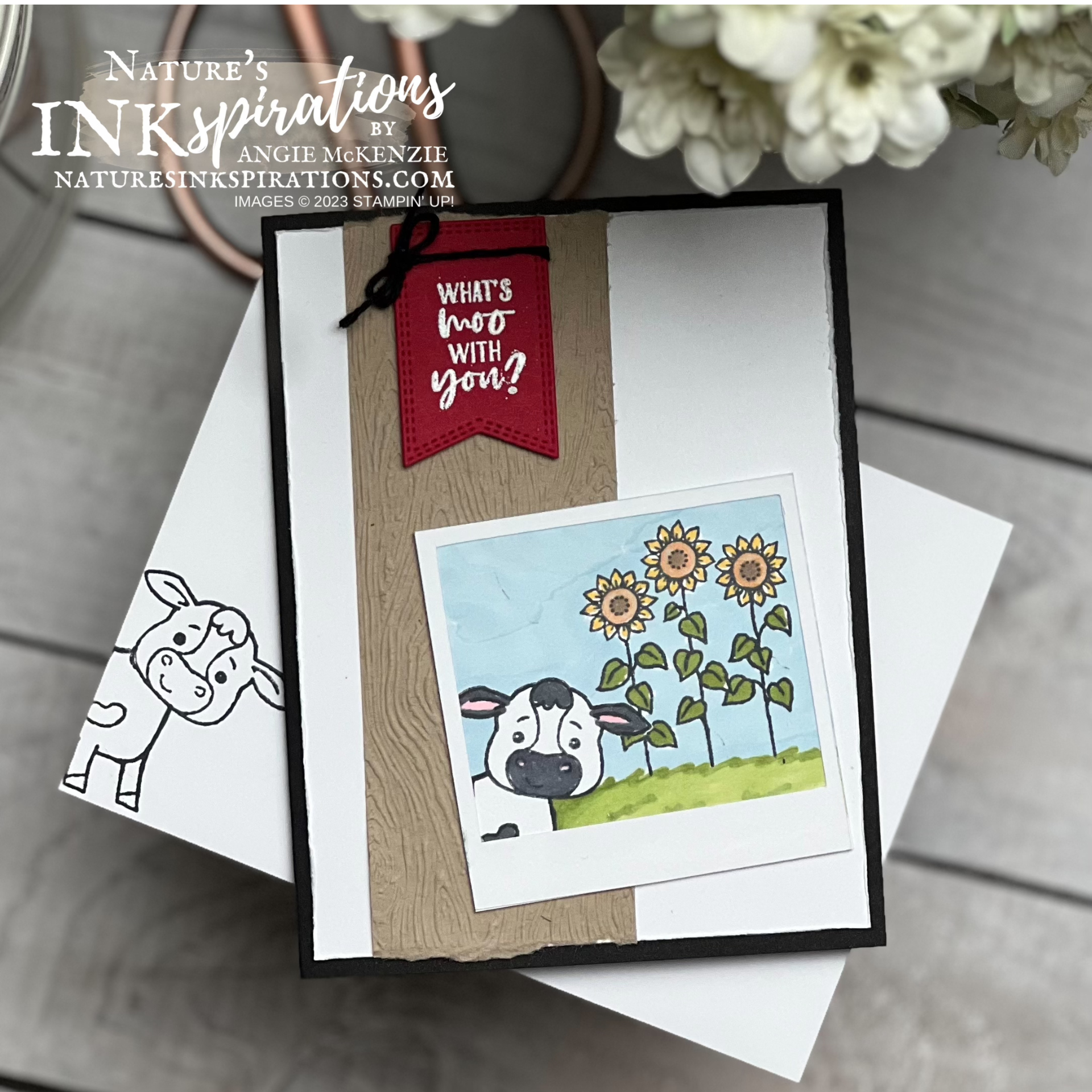 Stampin  up  cutest cows card   december 2023  4 