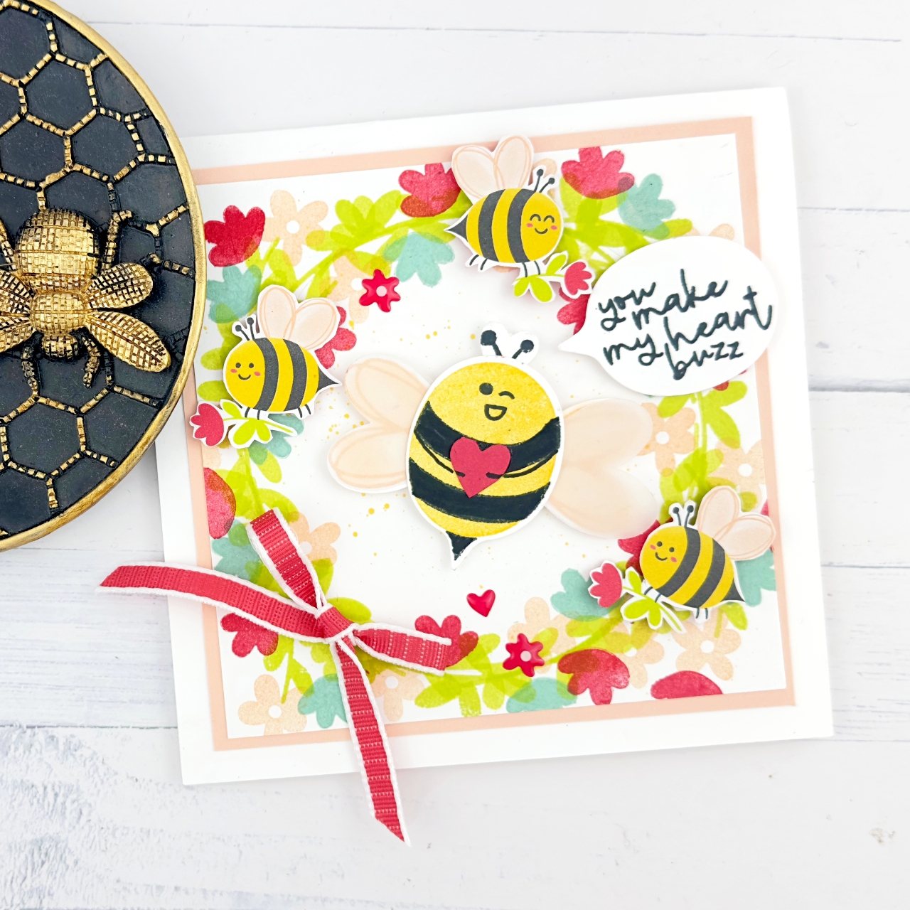 Bee my valentine bee wreath