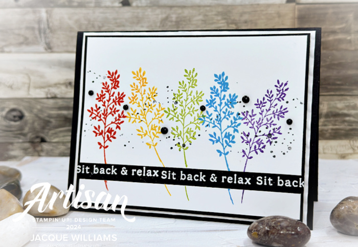 Stampin up boho beach kit alternatives rainbow quick easy clean simple